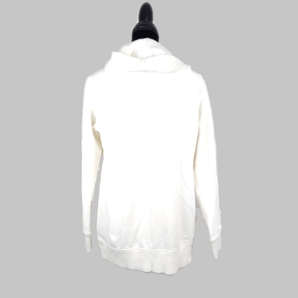 Eddie Bauer Outdoor Wmns M Cream Cotton Mix Drawstring Hoodie - Picture 6 of 6